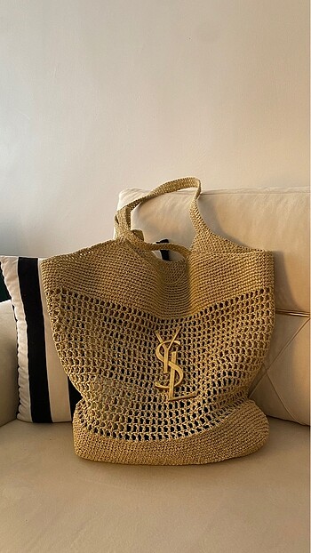 Ysl hasır örgü çanta