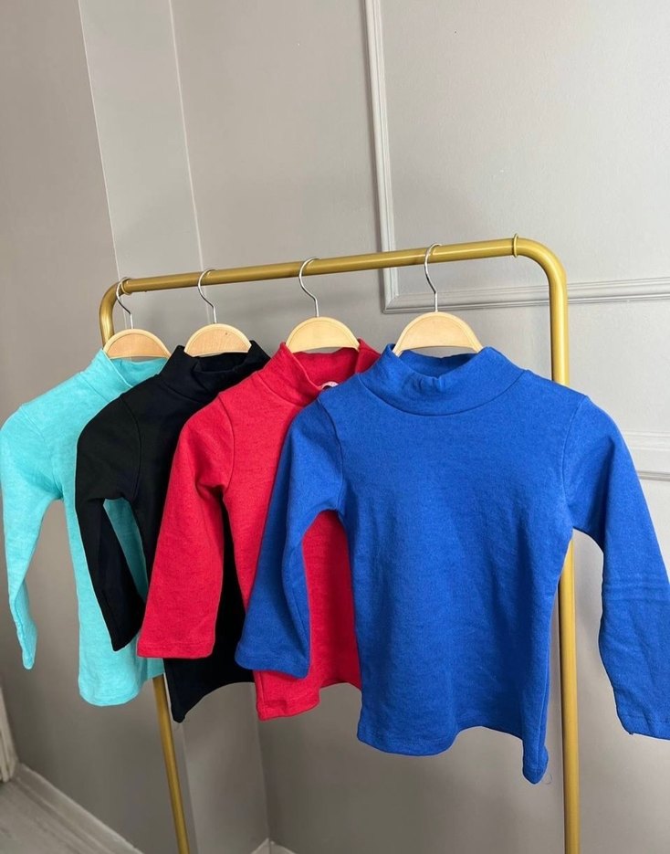 Çocuk Beyaz ve Gri İnce Uzun Kollu İçlik - Görsel 2