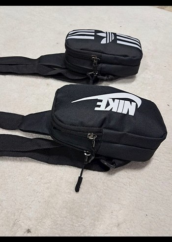 Siyah Nike ve Adidas Erkek Bel Çantası - Görsel 4