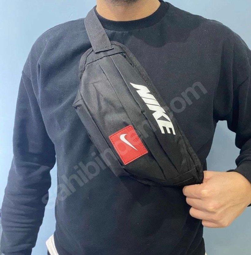 Siyah Nike ve Adidas Erkek Bel Çantası - Görsel 2