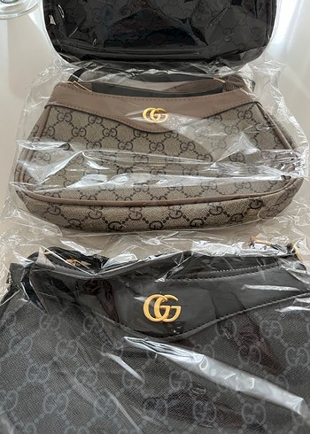 Kadın Siyah ve Gri Desenli Omuz Çantaları - Görsel 2