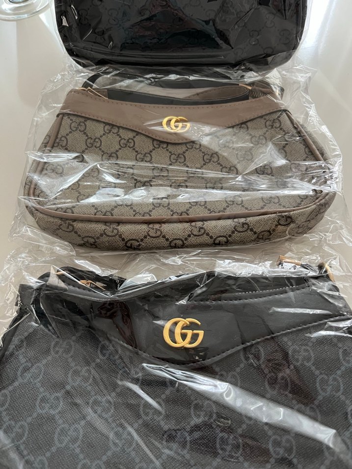 Kadın Siyah ve Gri Desenli Omuz Çantaları - Görsel 2