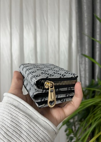 Gri Yılan Desenli Fermuarlı Kadın Cüzdanı - Görsel 2