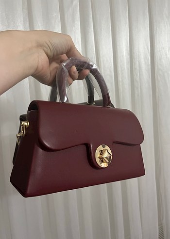 Kahverengi Deri Tokalı Kadın Çanta - Görsel 2