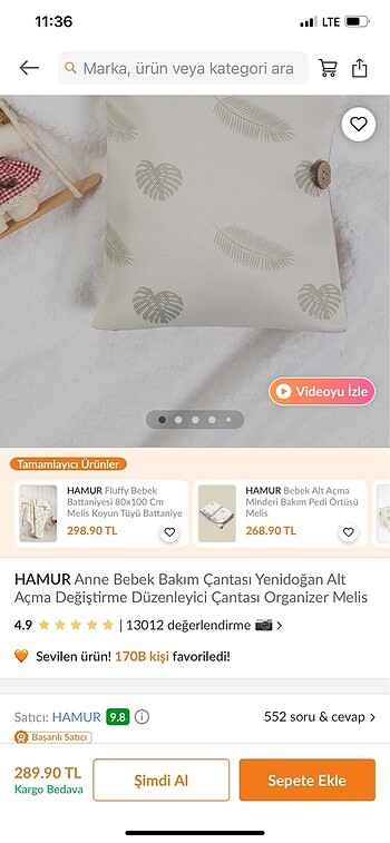 Beden organizer bebek bakım çantası