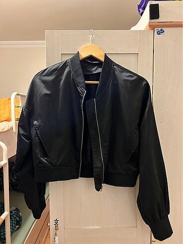 zara saten bomber