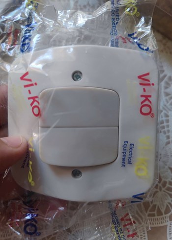 Diger Beyaz Çift Anahtarlı Elektrik Prizi - Görsel 2