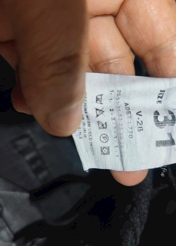 Gri Batik Desenli Bol Kesim Erkek Kot Pantolon - Görsel 3