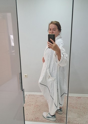 universal Beden beyaz Renk Uzun Kesim Bol Beyaz kimono abaya