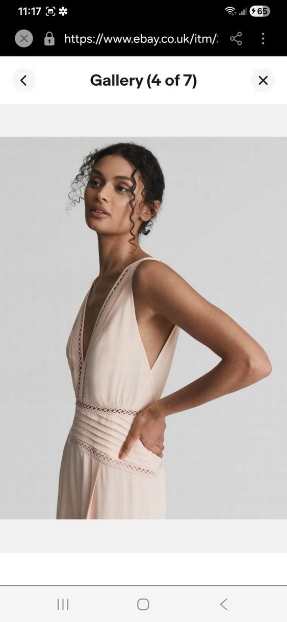 REISS Kadın Pudra Maeve Bol Paça Tulum UK 12 - Görsel 3