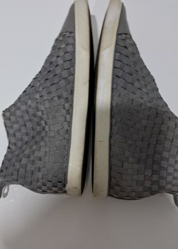 Kadın Gri Topuklu Örgü Bot - Görsel 4