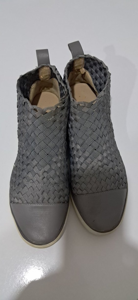 Kadın Gri Topuklu Örgü Bot - Görsel 2