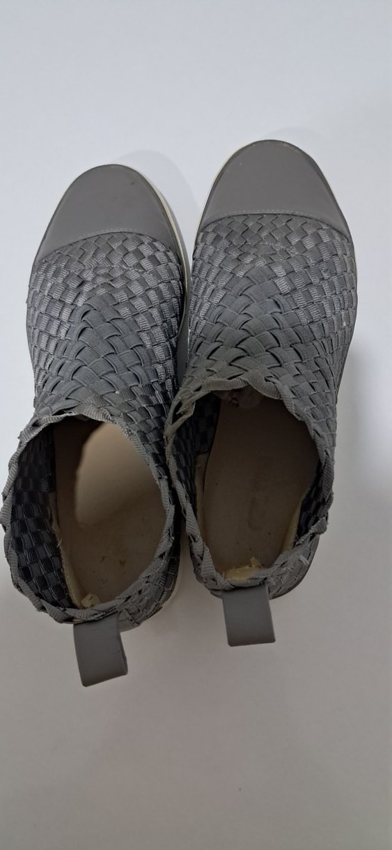 Kadın Gri Topuklu Örgü Bot - Görsel 3