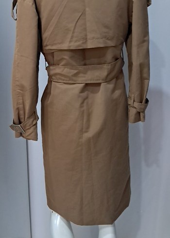 Kadın Bej Kemerli Uzun Trençkot - Görsel 3