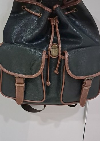 Kahverengi Deri Kadın Sırt Çantası - Görsel 3