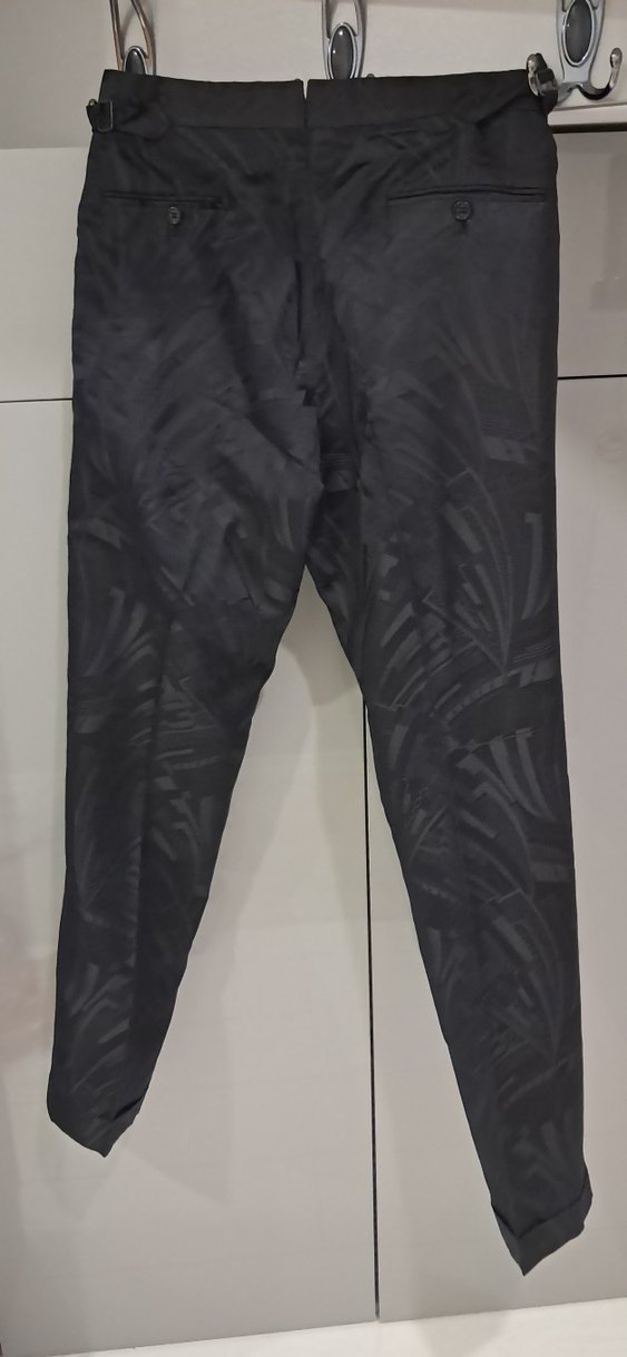 Erkek Siyah Regular Fit Pilili Pantolon - Görsel 2