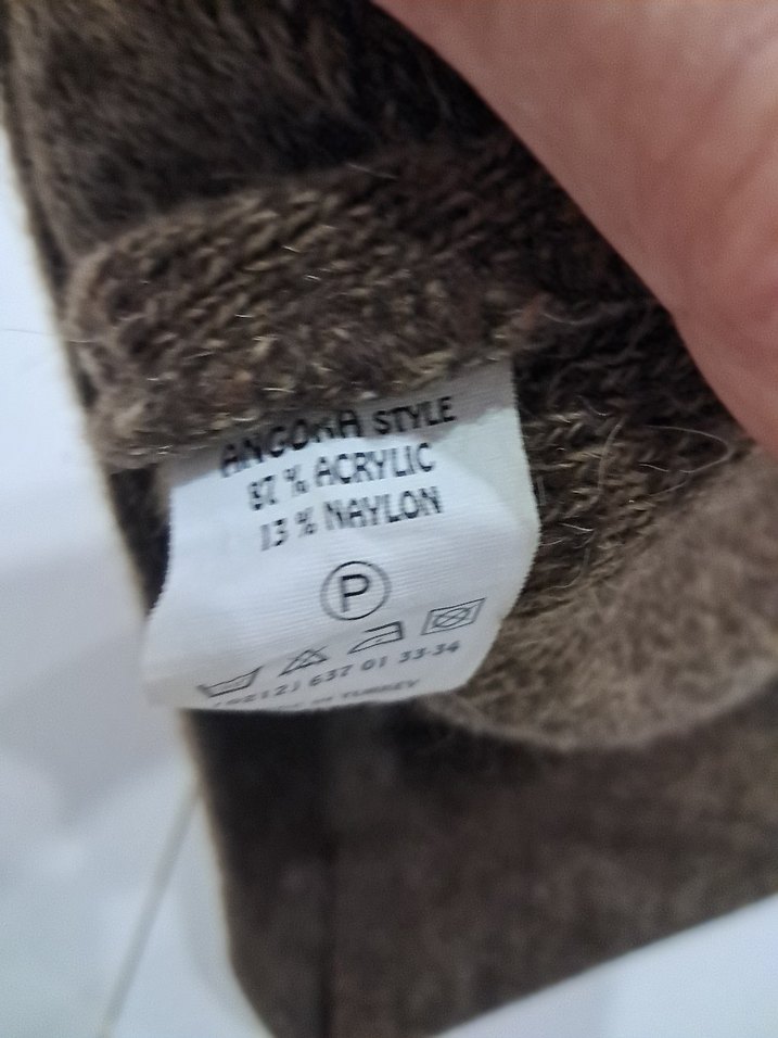 Kahverengi Kısa Kollu Boğazlı Kadın Kazak - Görsel 4