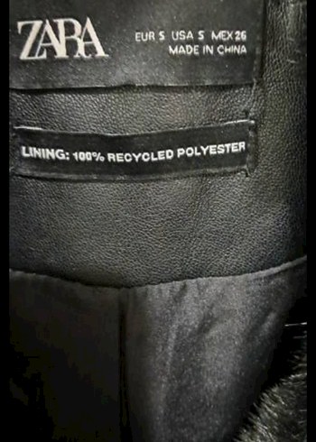 Kadın Siyah peluş Midi Ceket - Görsel 6