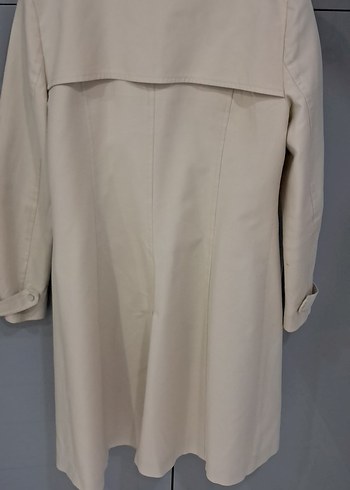 Bej Düğmeli Midi Kadın Trençkot - Görsel 2