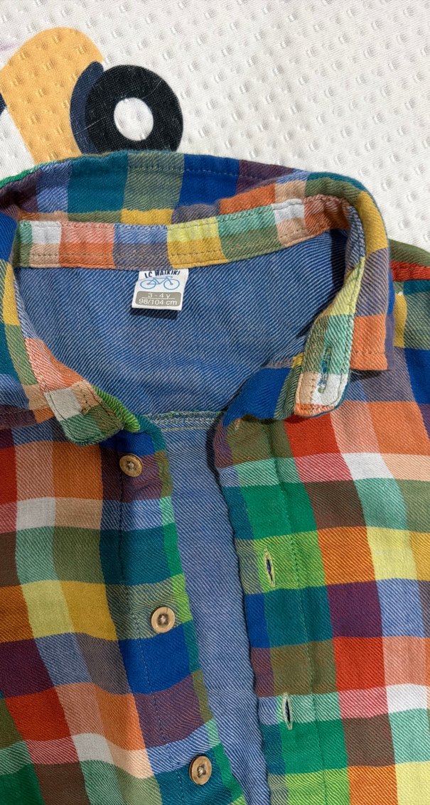 Renkli Kareli Uzun Kollu Erkek Gömlek - Görsel 3