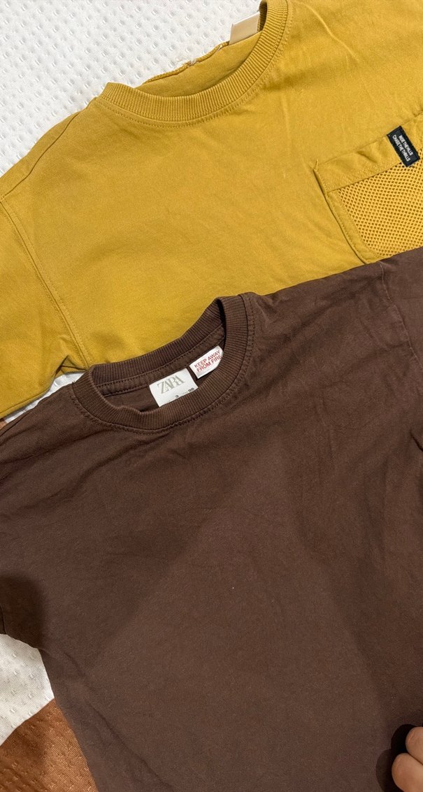 Erkek Çocuk Uzun Kollu Kahverengi Tişört - Görsel 3