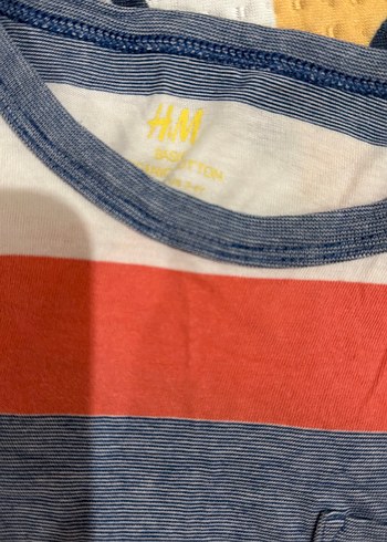 Çizgili Cep Detaylı Erkek Çocuk Tişört - Görsel 3