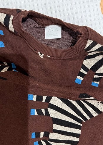 Kahverengi Zebra Desenli Bebek Takımı - Görsel 3