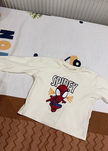 Erkek Çocuk Spider Baskılı Pamuklu Sweatshirt - Görsel 2