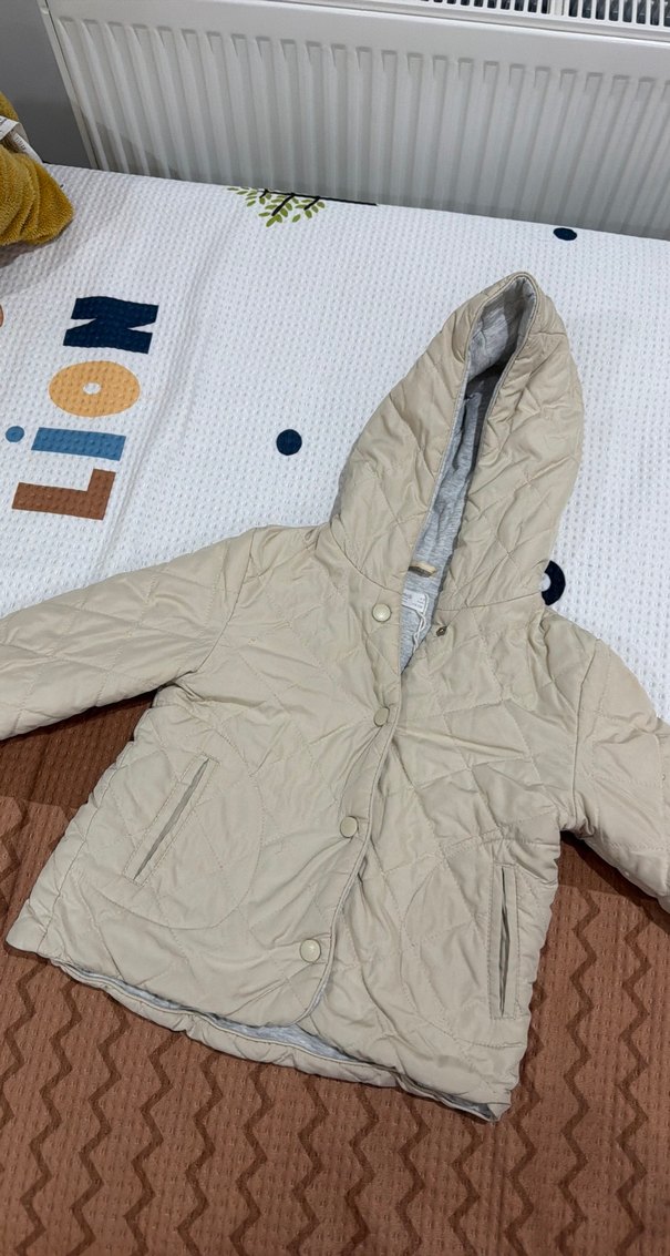 Çocuk Bej Düğmeli Ceket - Görsel 2