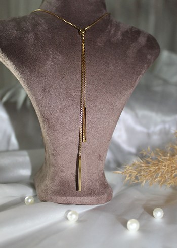 Accessorize Zincir Detaylı Uzun Altın Kadın Kolye