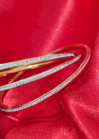 Elastik Altın Renk Kadın Bileklik Seti Ajda - Görsel 2