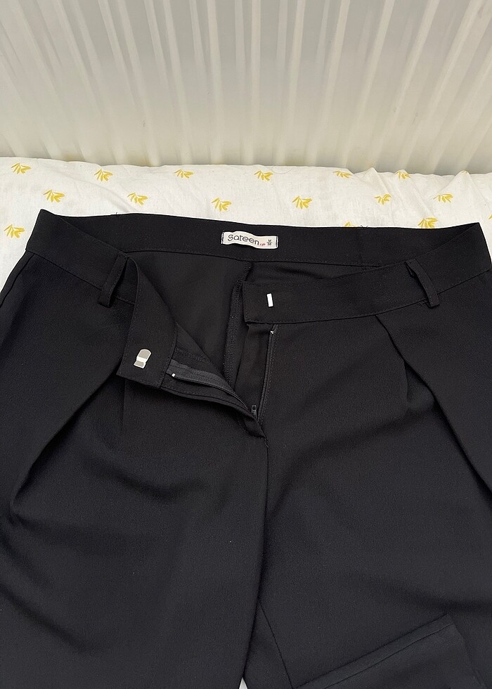 Düşük bel kumaş pantolon - Görsel 2