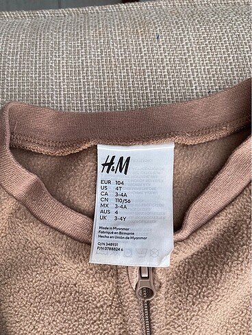 4 Yaş Beden camel Renk H&M 2li tulum