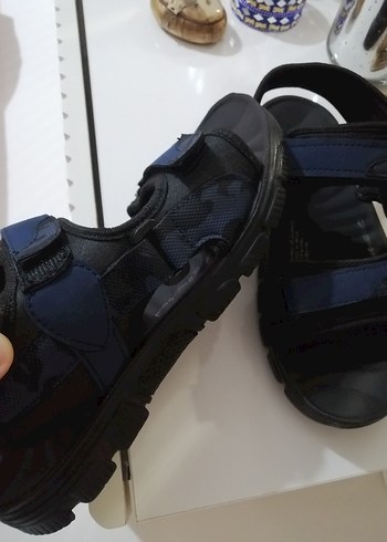 Erkek Çocuk Mavi Bantlı Kauçuk Sandalet - Görsel 4