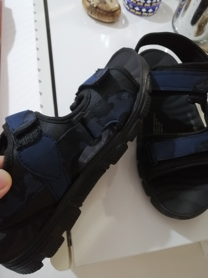 Erkek Çocuk Mavi Bantlı Kauçuk Sandalet - Görsel 4