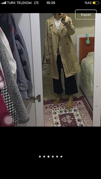 38 Beden bej trençkot