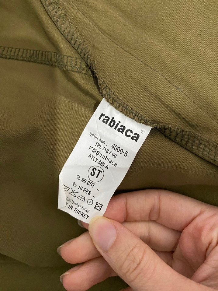 Kapüşonlu, Fermuarlı haki Uzun Trençkot - Görsel 4