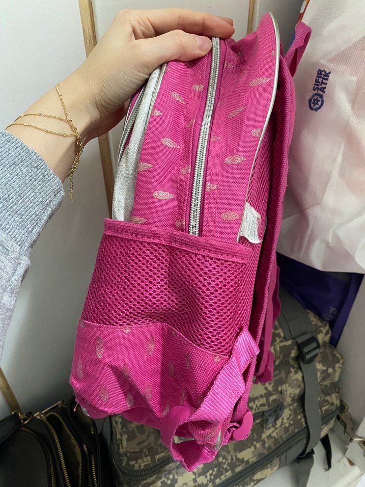 Renkli Pembe Çocuk Okul Çantası - Görsel 4