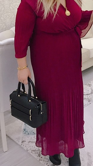 Bordo elbise