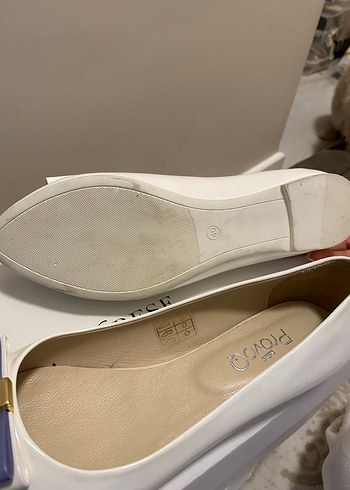 Beyaz Kadın Dolgu Topuklu Klasik Ayakkabı - Görsel 4