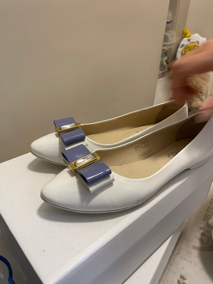 Beyaz Kadın Dolgu Topuklu Klasik Ayakkabı - Görsel 5