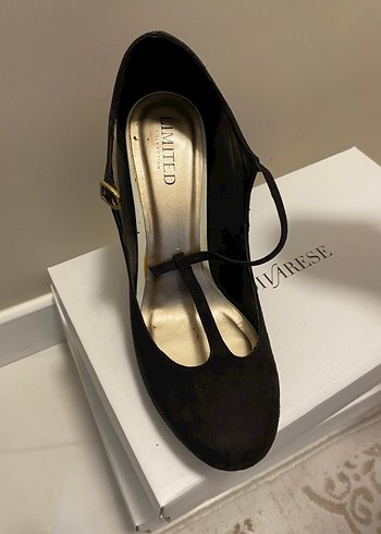 Siyah Yılan Desenli Platform Topuklu Kadın Ayakkabı - Görsel 3