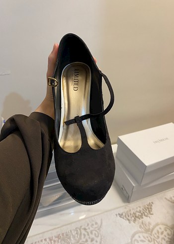 Siyah Yılan Desenli Platform Topuklu Kadın Ayakkabı - Görsel 5