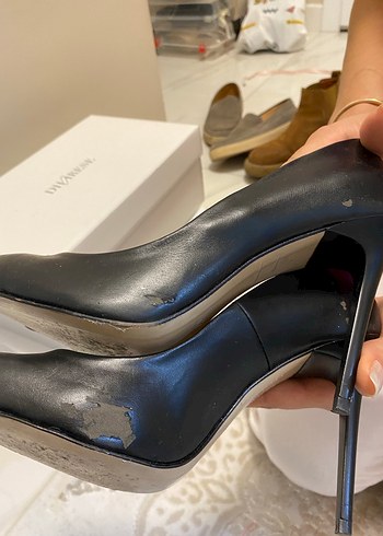 Siyah Rugan Deri Stiletto Topuklu Kadın Ayakkabı - Görsel 4