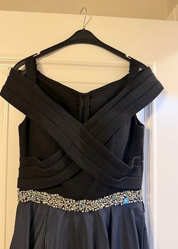 Siyah Uzun Drapeli Gece Elbisesi - Görsel 2