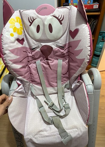 Pembe Gri Yüksek Sandalye - Görsel 4