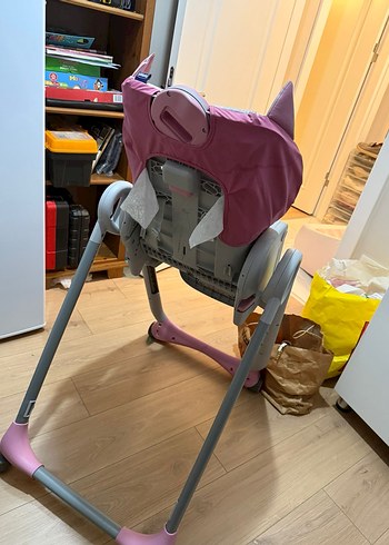 Pembe Gri Yüksek Sandalye - Görsel 3