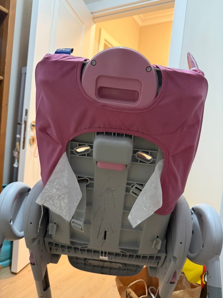 Pembe Gri Yüksek Sandalye - Görsel 2