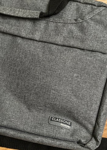 Gri Laptop Çantası Fermuarlı - Görsel 3