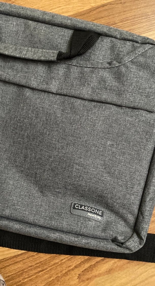 Gri Laptop Çantası Fermuarlı - Görsel 3